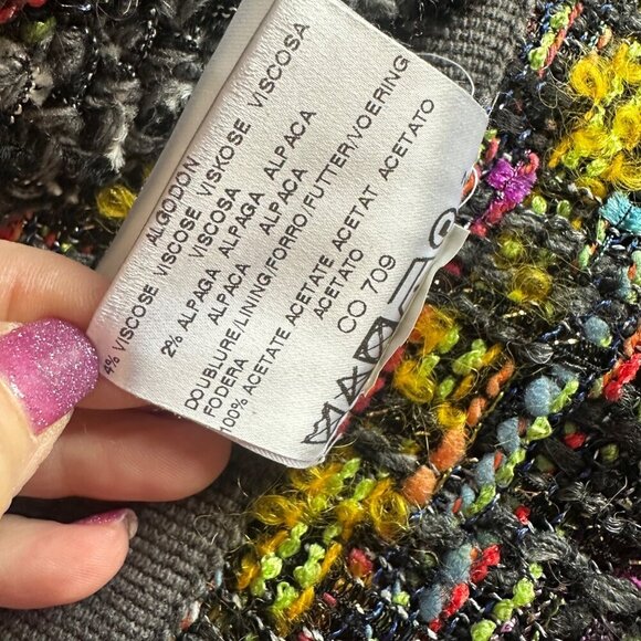 Weill Paris Tweed Blazer Womens Size 6 Alpaca Boucle Jacket Old Money Classic - Picture 9 of 11